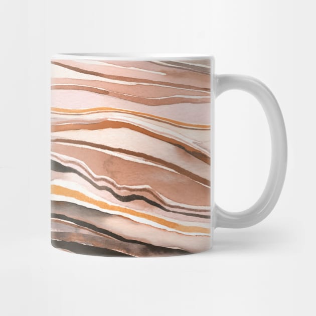 Pocket - Watercolor Mineral Layers Terracota by ninoladesign